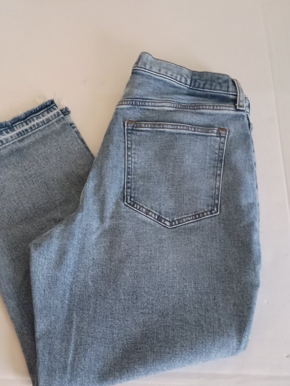 Abercrombie & Fitch Ankle Straight Jeans Ultra High Rise Light Wash Sz 14L (32W) - Picture 15 of 16